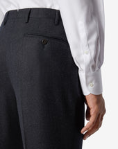 Pants Antracite In Pura Lana