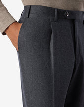Pants Scuro Con 1 Pince In Pura Lana