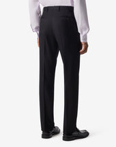 Pants Neri Con 1 Pince In Pura Lana