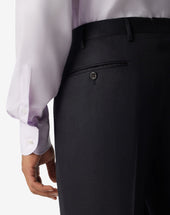 Pants Neri Con 1 Pince In Pura Lana