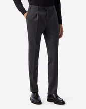 Pants Antracite 1 Pince In Pura Lana