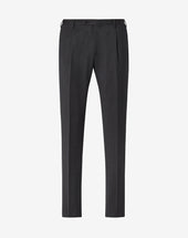 Pants Antracite 1 Pince In Pura Lana