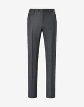 Pants grigi in flanella di lana