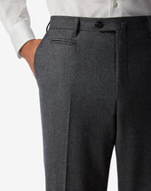 Pants Grigi In Flanella Di Lana
