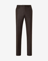 Pants marrone in flanella di lana