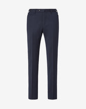 Pants blu in flanella di lana