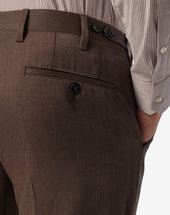 Pants Marroni In Flanella Di Lana
