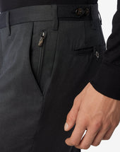 Pants Verdi In Flanella Di Lana