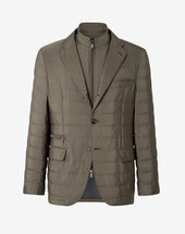 Jacket Trapuntata In Tessuto Tecnico Con Pettorina