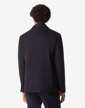 Jacket In Beaver Di Lana Extra Fine Con Pettorina
