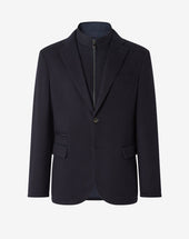 Jacket In Beaver Di Lana Extra Fine Con Pettorina