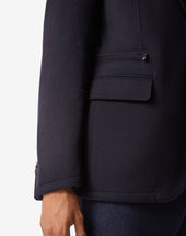 Jacket In Beaver Di Lana Extra Fine Con Pettorina