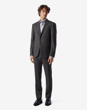 Suit In Lana Stretch Con Micro Fantasia