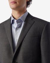 Suit In Lana Stretch Con Micro Fantasia