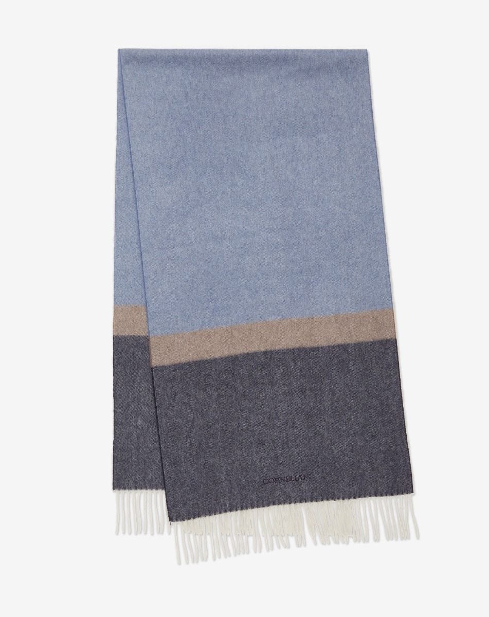 Scarf In Cashmere Con Bande Colorate