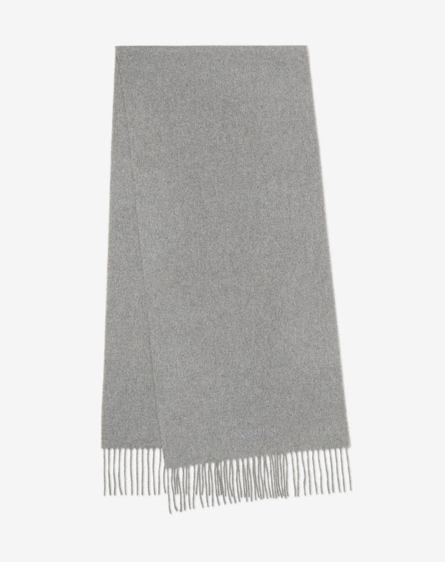 Scarf grigia in cashmere rigenerato