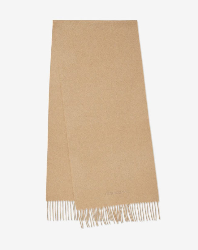 Scarf Cammello In Cashmere Rigenerato