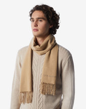 Scarf Cammello In Cashmere Rigenerato