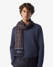 Scarf In Lana Con Stampa Doppia