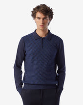Polo Con Bottoni In Lana Merino