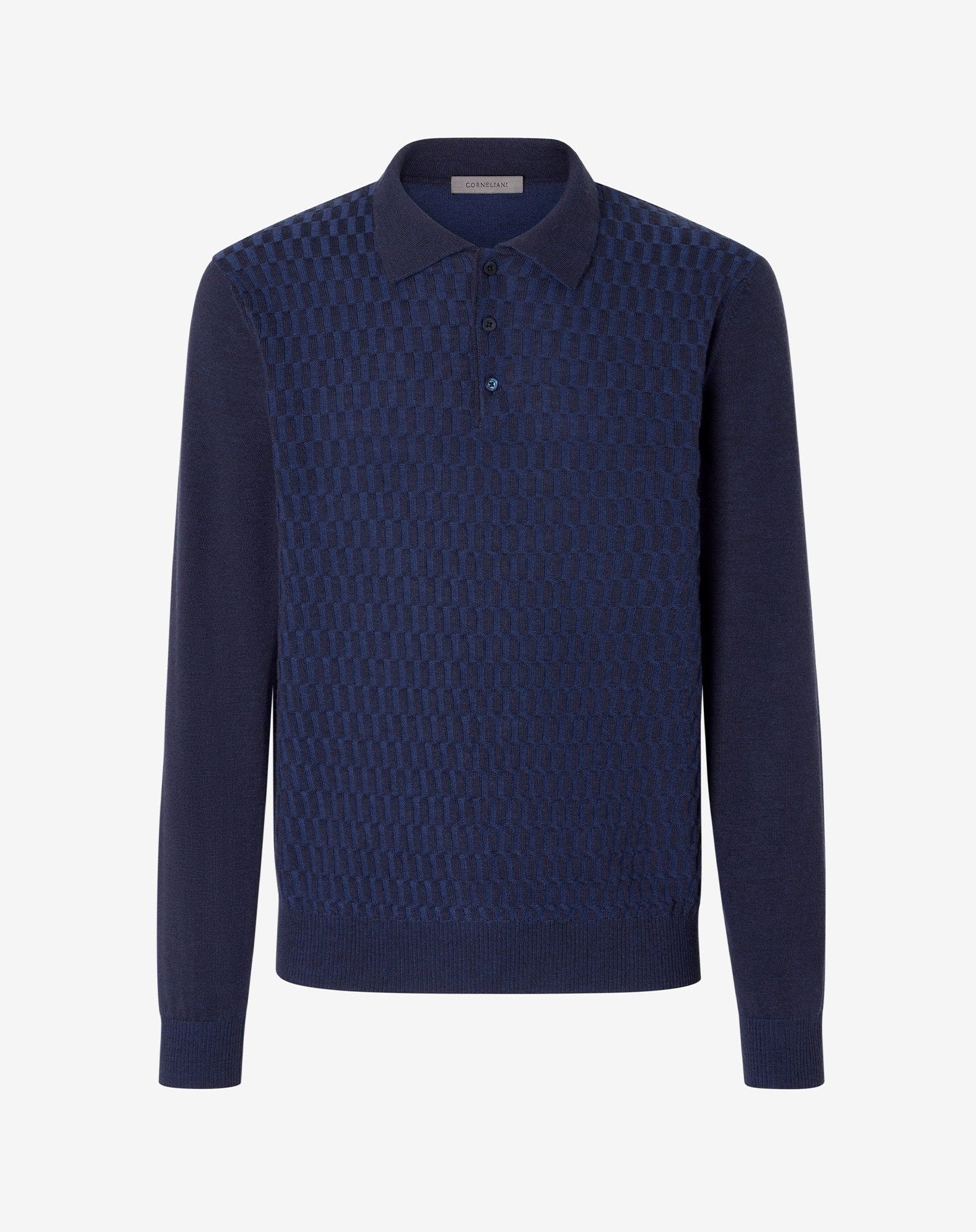 Polo Con Bottoni In Lana Merino