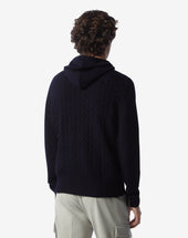 Felpa Con Cappuccio In Sweater Con Motivo A Treccia