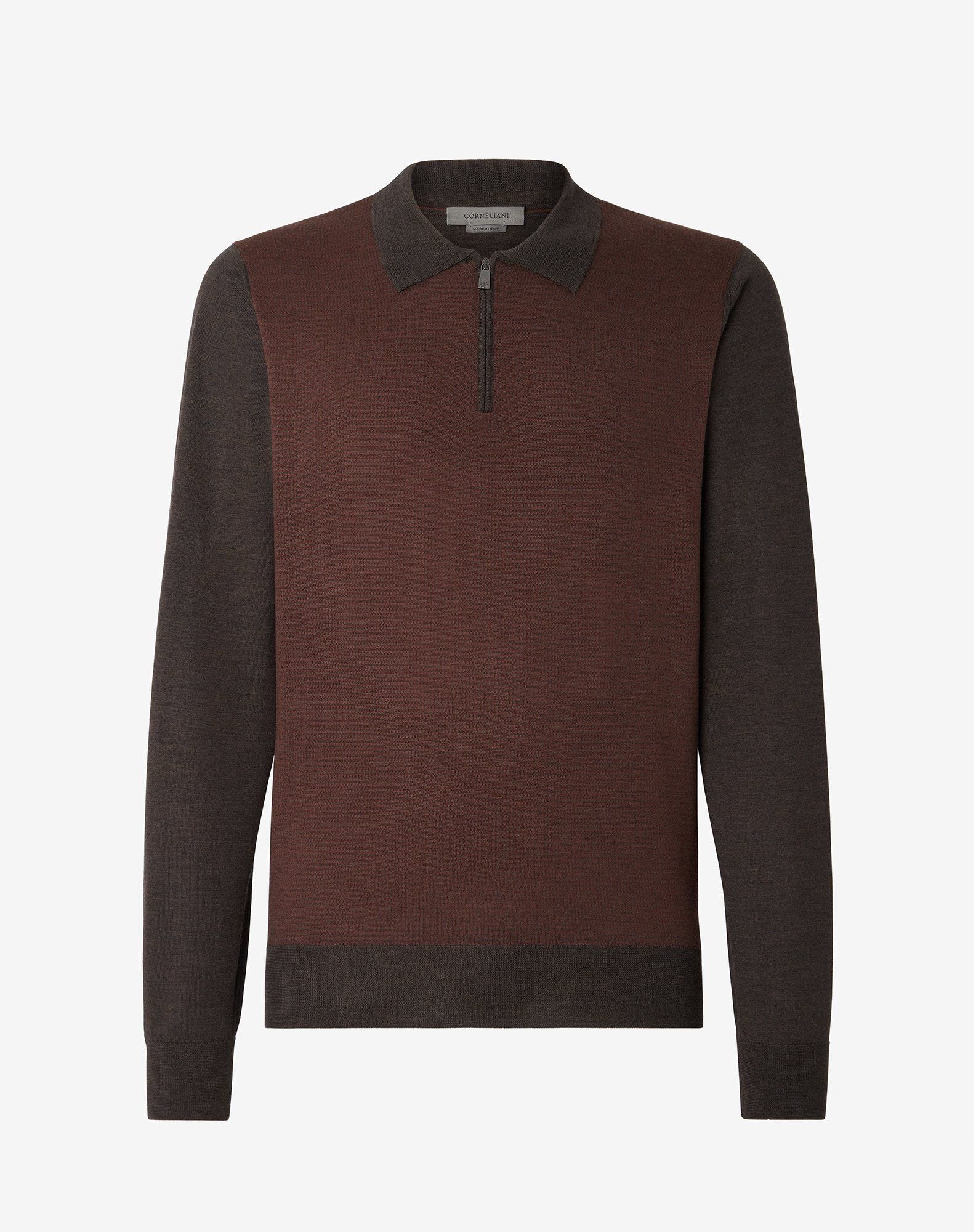 Polo Zip In Lana Extra Fine 120 S