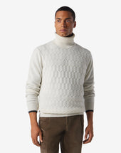 Dolcevita In Puro Cashmere Con Motivo Geometrico