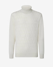 Dolcevita In Puro Cashmere Con Motivo Geometrico