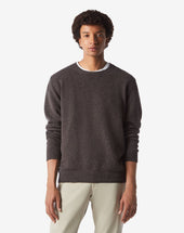 Sweater Girocollo Scuro Mulin In Puro Cashmere