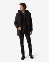 Sweater Girocollo Scuro Mulin In Puro Cashmere