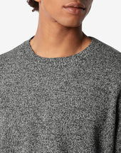 Sweater Girocollo Grigia Mulin In Puro Cashmere