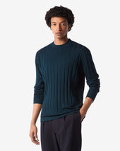 Sweater Girocollo Ottanio In Merino Extra Fine