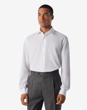 Shirt Bianca In Twill Di Cotone