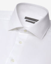 Shirt Bianca In Twill Di Cotone