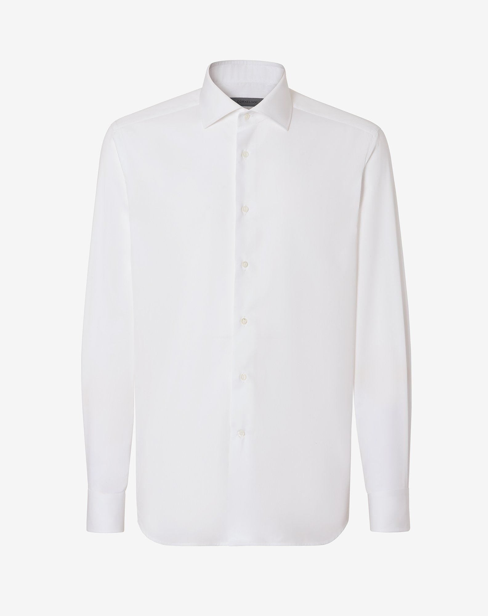 Shirt Bianca In Twill Di Cotone
