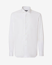 Shirt Bianca In Twill Di Cotone