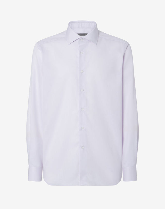 Shirt lilla in twill di cotone