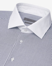 Shirt A Righe In Cotone Anti Piega