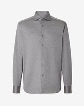Shirt Grigia In Jersey Di Cotone