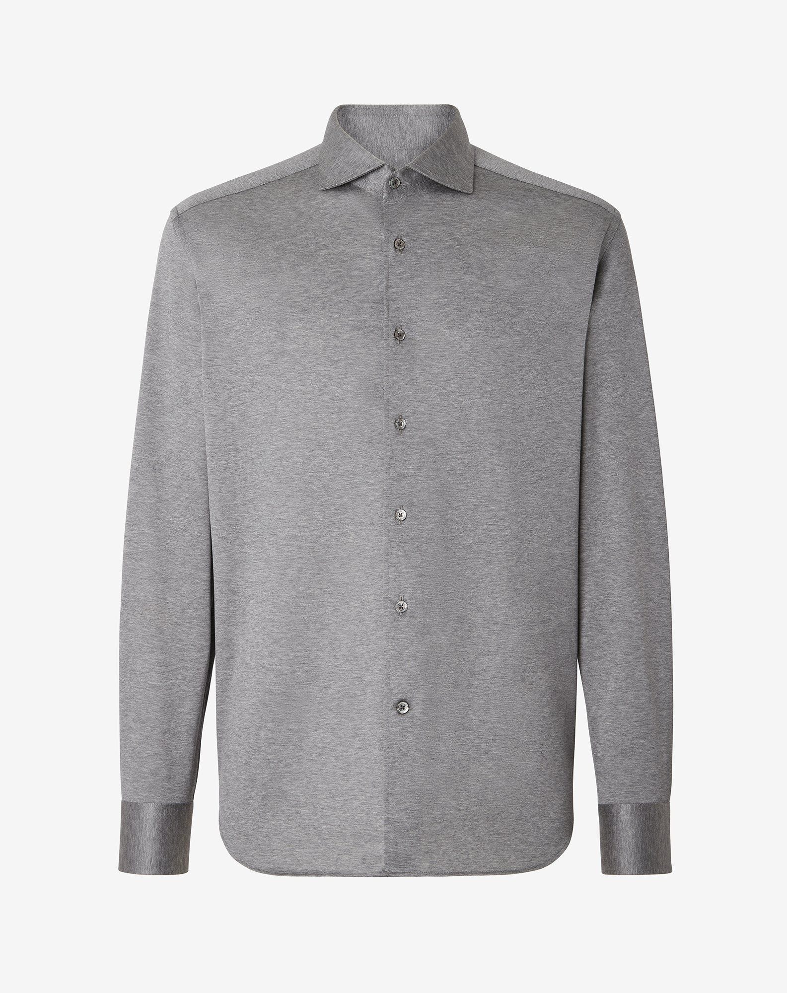 Shirt grigia in jersey di cotone