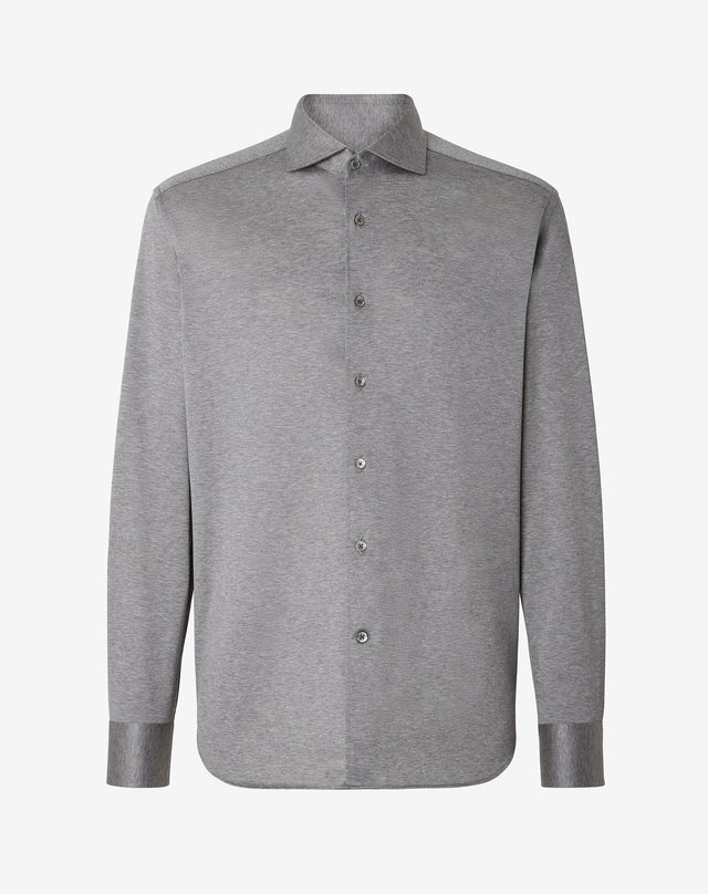 Shirt grigia in jersey di cotone