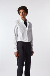 Shirt Bianca In Popeline Di Cotone
