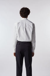 Shirt Bianca In Popeline Di Cotone