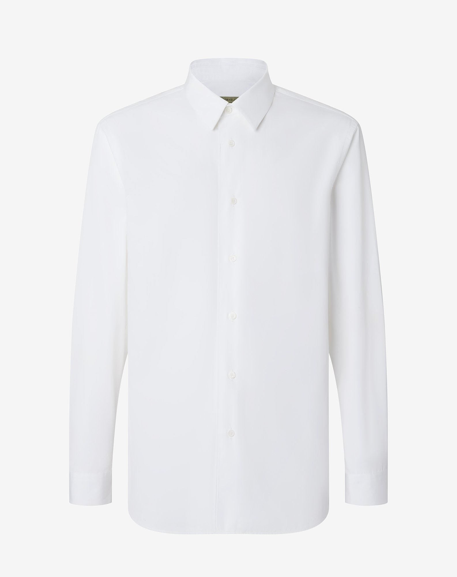 Shirt bianca in popeline di cotone