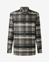 Shirt In Seta Con Fantasia All Over