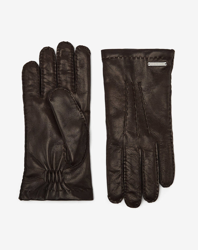 Gloves marroni in nappa