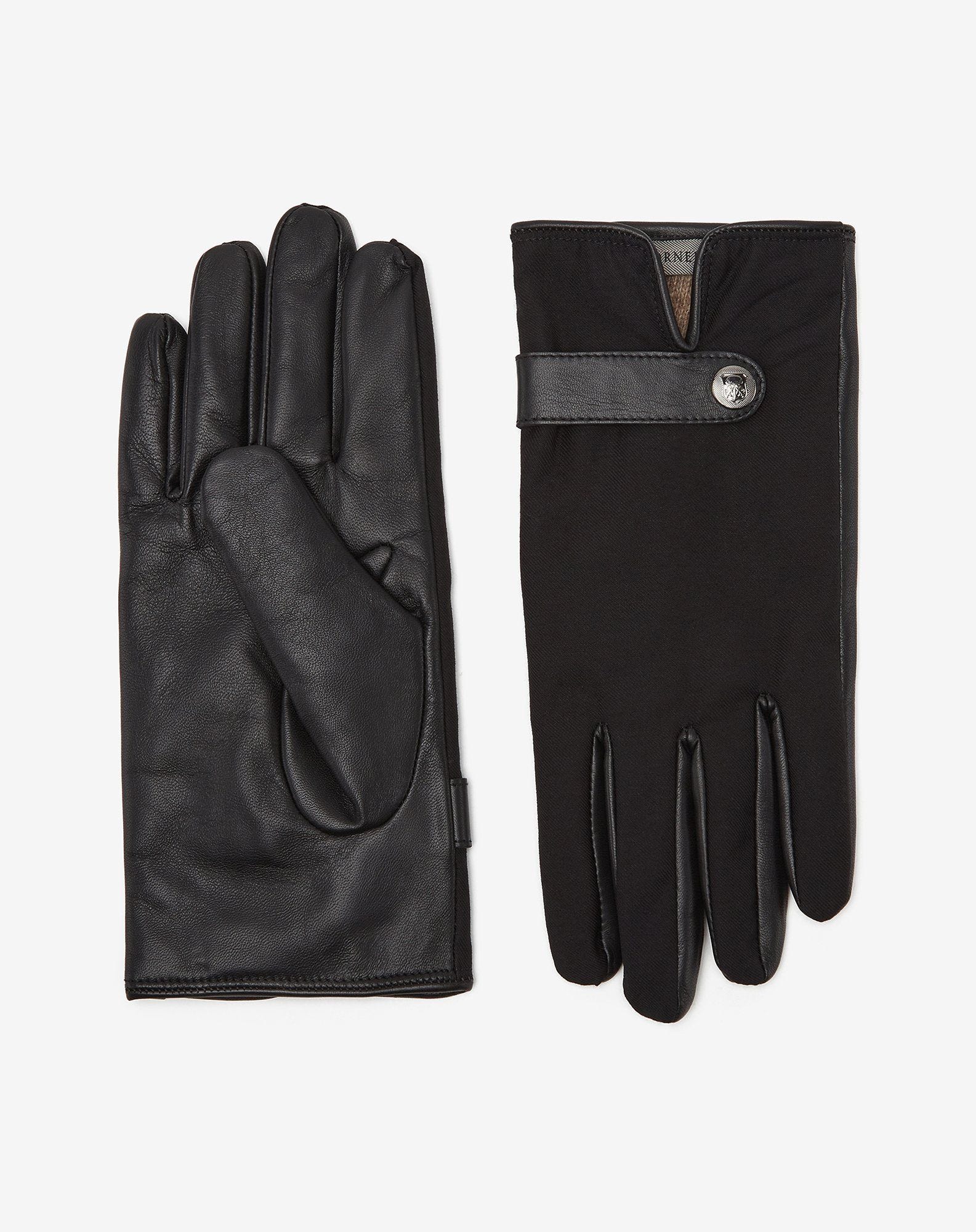 Gloves Neri In Pelle Water Resistant