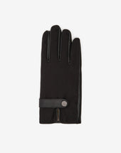 Gloves Neri In Pelle Water Resistant