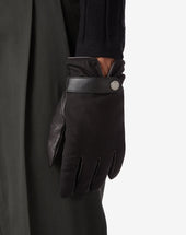 Gloves Neri In Pelle Water Resistant